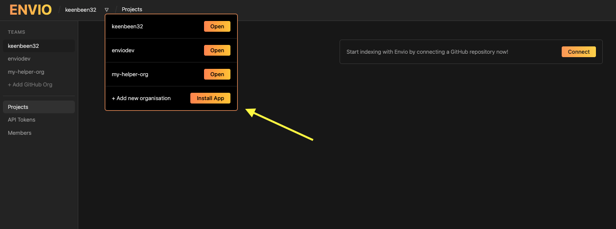 Add New Organisation Popup