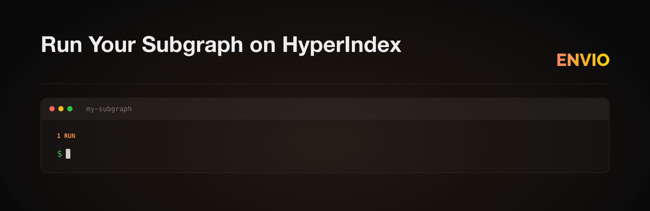 Running an unmodified subgraph project on HyperIndex with pnpx envio subgraph dev