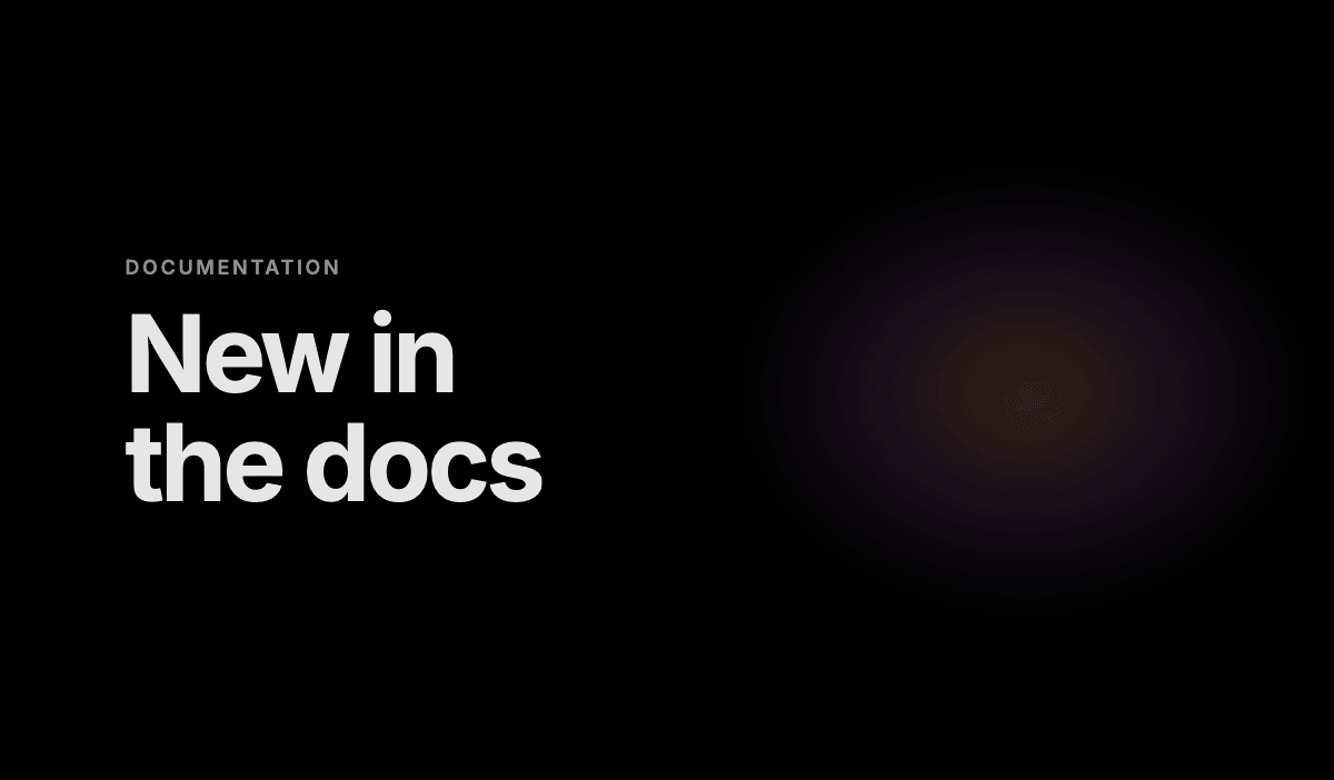 New in the Envio docs
