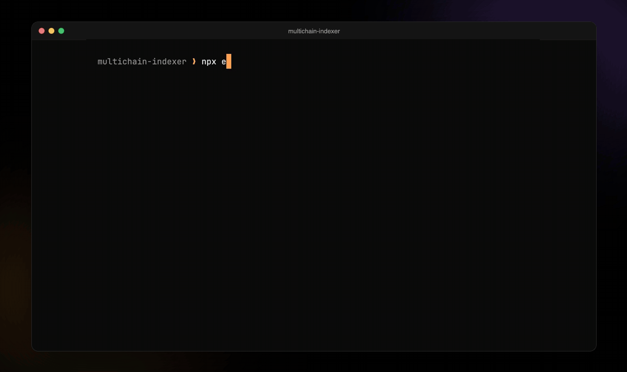 Adding a new chain to a running HyperIndex indexer with envio start --chain