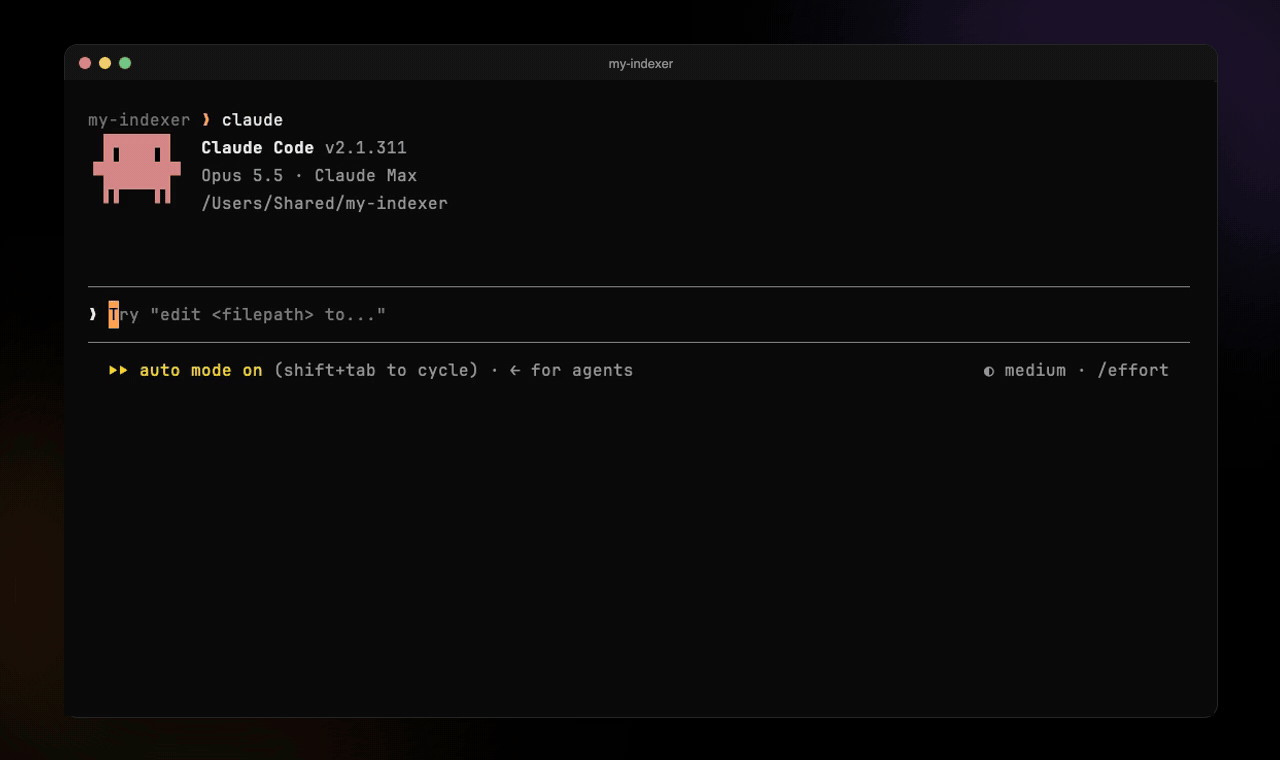 Claude Code answering a question about HyperIndex reorg handling by searching the Envio docs over MCP