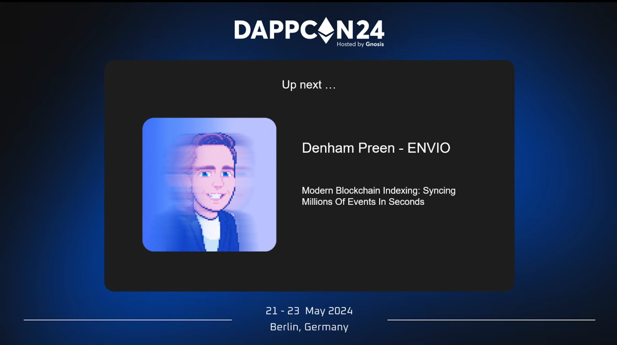 Cover Image DappCon Speaker Modern Blockchain Indexing