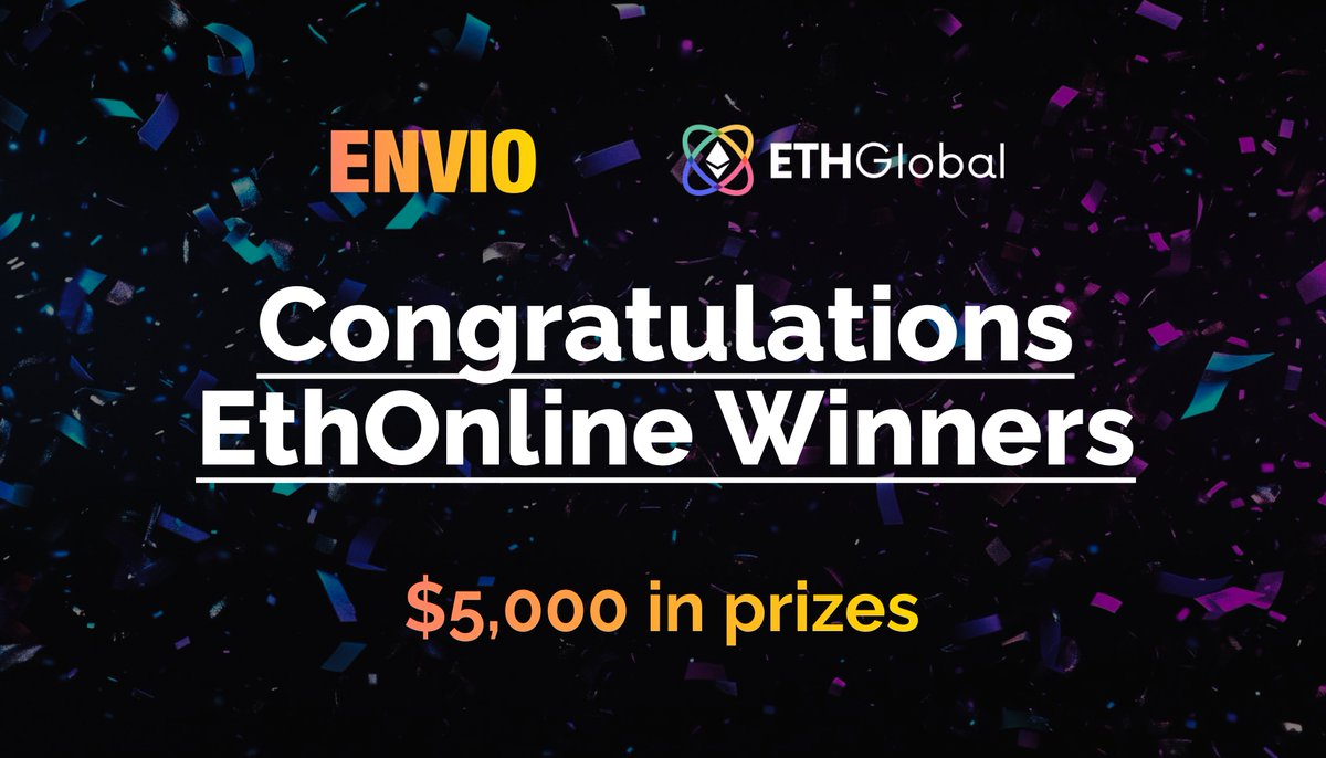 Cover Image EthOnline 2024 Envio Hackathon Winners