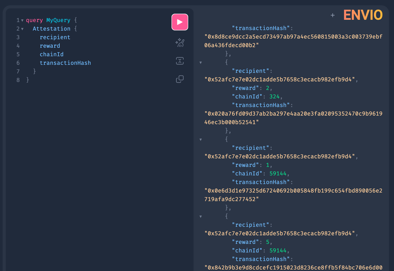 GraphQL Playground Example Query